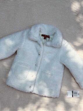 7 For All Mankind 18m White Sherpa Jacket